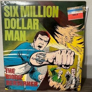 VINTAGE SEALED 1976 SIX MILLION DOLLAR MAN  7" 33 1/3 RPM LP RECORD